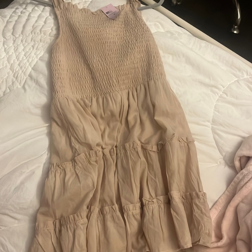brown-beige target flowy dress